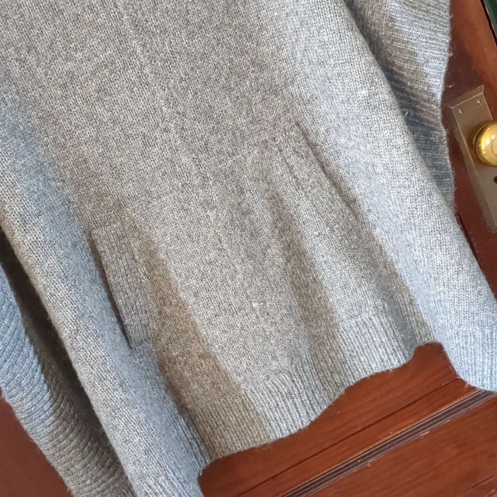 J. Crew Heather Graphite Relaxed Turtleneck Poncho - Size M/L - Picture 4 of 8